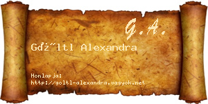 Göltl Alexandra névjegykártya